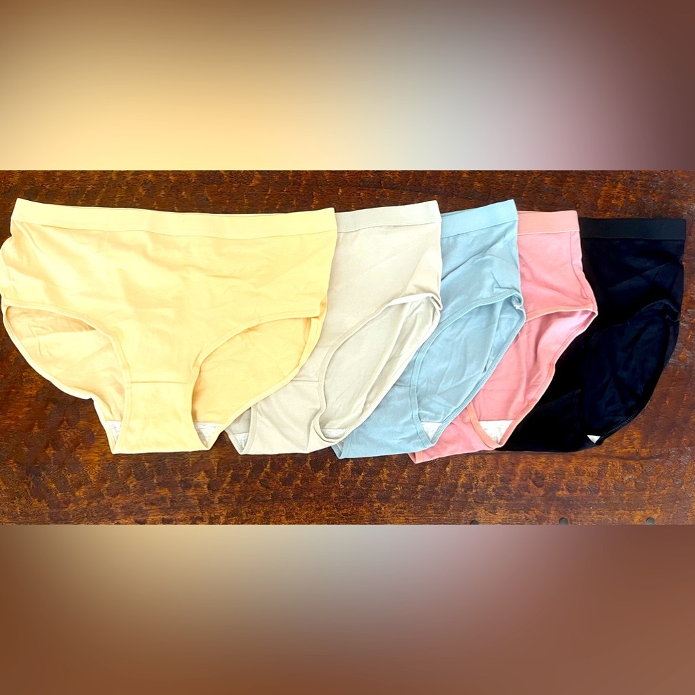 Five Pairs Comfortable Breathable Seamless Plus Size Panties XXL
